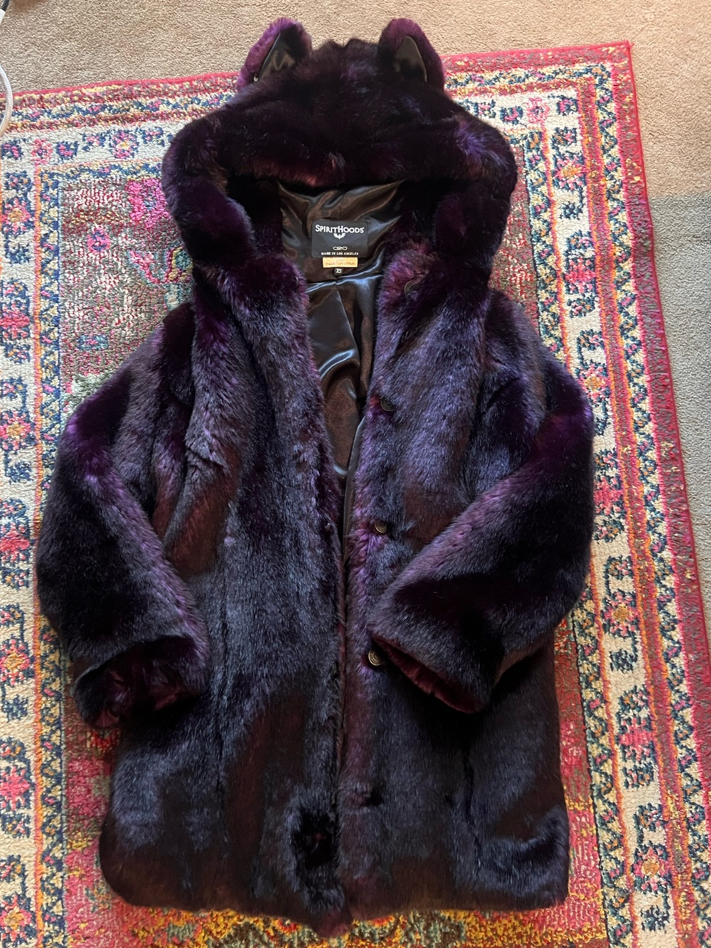 SpiritHoods Classic Women’s Faux Fur Midnight Wolf